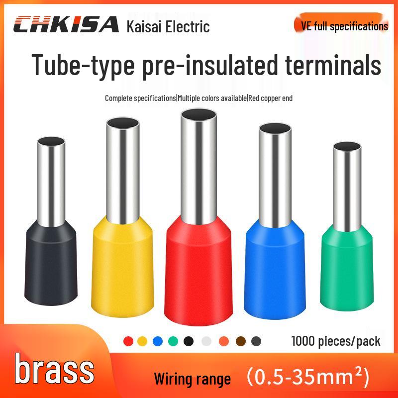 Cold-Pressed Wire Tube Terminals VE0508, 7508, 1008, 1508, 2508, 4009, 6012 Specifications