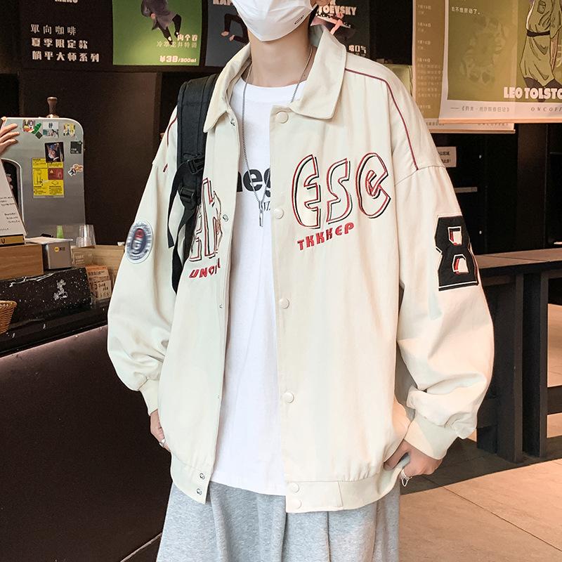 

Американская бейсбольная майка мужская модный бренд студенческая куртка хулиганский красивый хай-стрит оверсайз дизайн нишевая куртка для пары прилив 3XL хаки