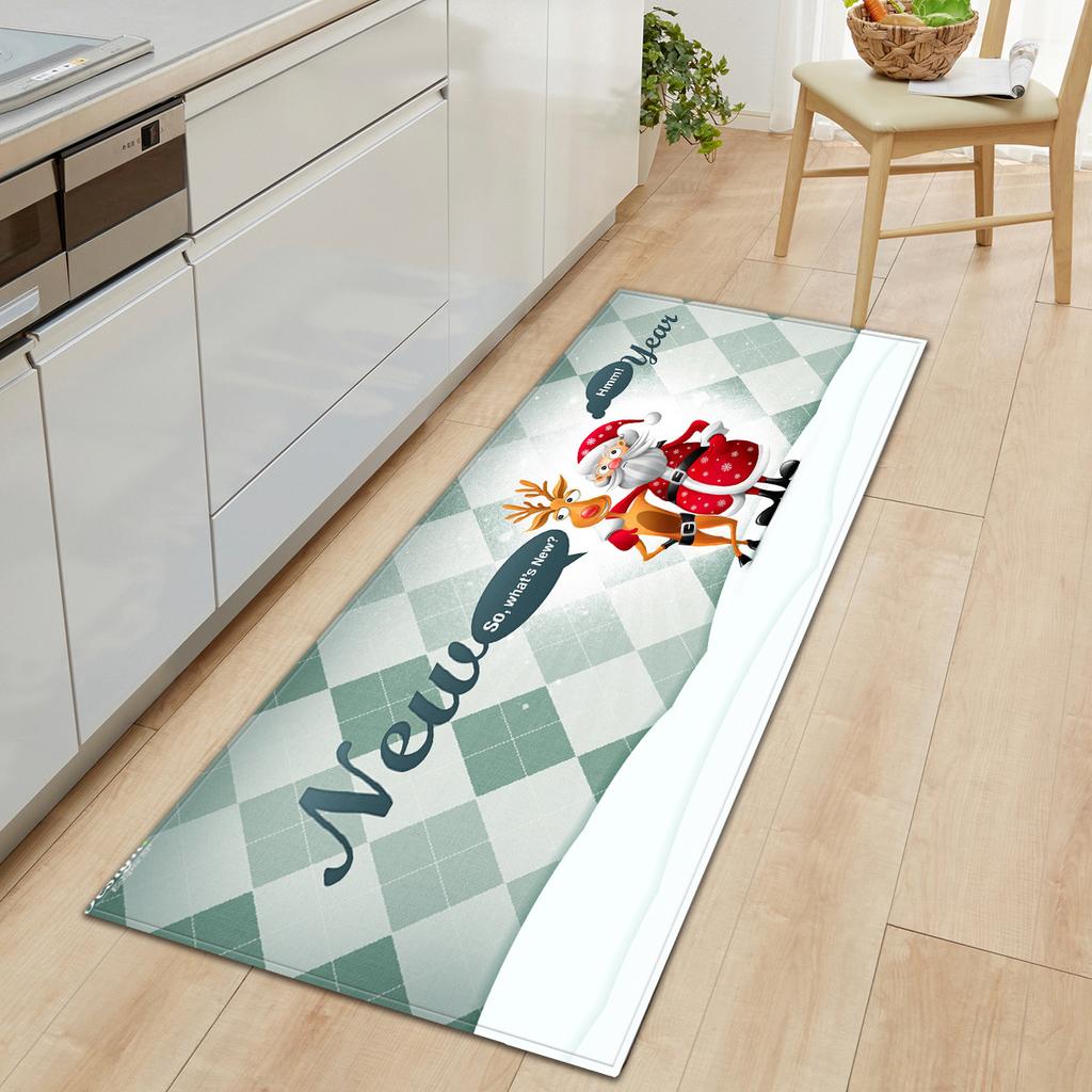 Christmas Kitchen Sand Carpet Doormat Long Floor Mat