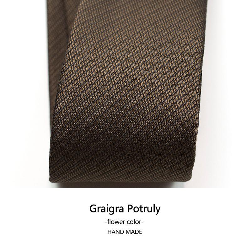 Qiandongge Suit And Tie Solid Color Coffee Color Gray 6Cm Casual Work Plaid Women'S Men'S Tie