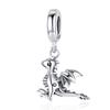 925 Sterling Silver Princess Crown Charms Heart Love Lock Feather Clear CZ Pendant Beads Fit Silver 925 Bracelet Jewelry Making