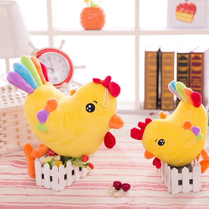 25~45Cm Adorabile Colorato Gallo Peluche Articolo Giallo Pulcino Imbottito Verticale Creature della Fattoria Peluche Sorpresa di Compleanno