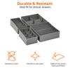 Amazon Basics Storage Box Drawer Organizer, Gray, for Dressers and Underwear, Set of 4
