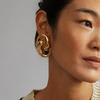 New Style Dainty 18K Gold Stainless Steel Earring Pearl Fashion Flower Glass Pearl Drop Earrings