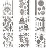 Lace Fake Tattoo Henna Tattoo Stickers Black Mehndi Stickers Body Art Sticker  Finger Hand
