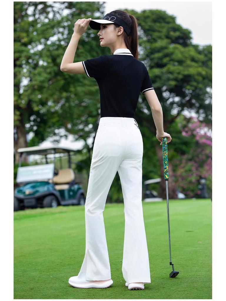 PGM Women's Summer Half-Zip Polo Short Sleeve Golf Top
