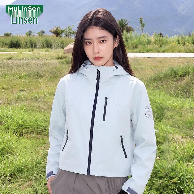 MULINSEN Women's Hooded Short Windbreaker Jacket