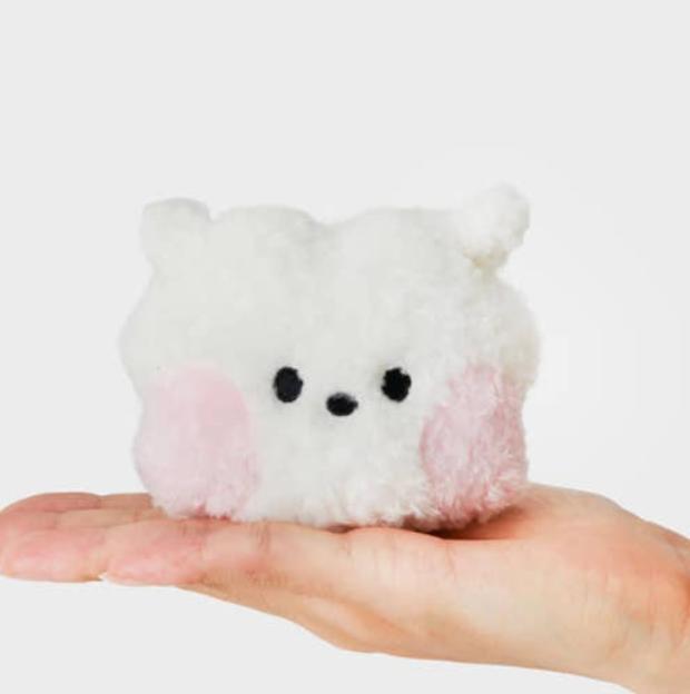 BT21 Mini Glitter Plush Hand Mirror – RJ / COOKY / KOYA / SHOOKY / MANG / CHIMMY