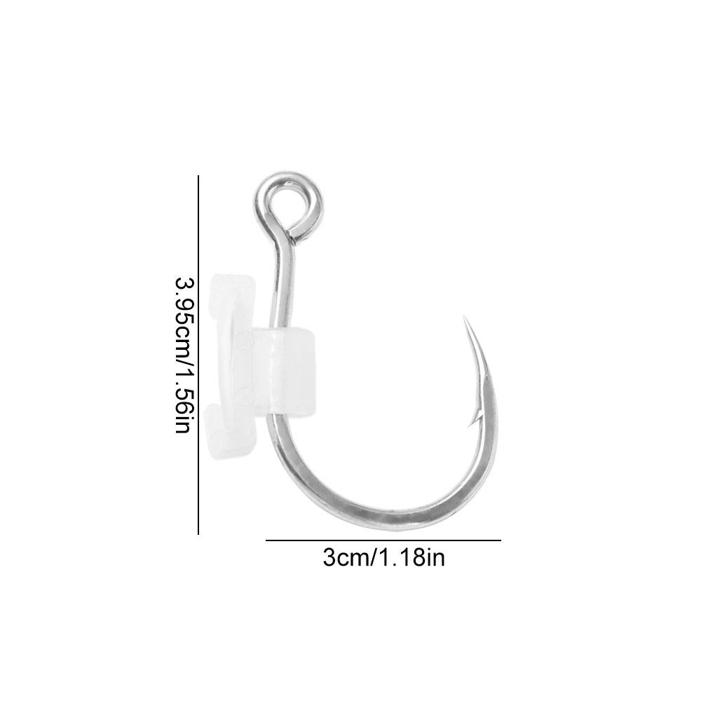 10Pcs High Strength Luminous Live Shrimp Fishing Hooks Fishing Fixed Hooks  Grouper