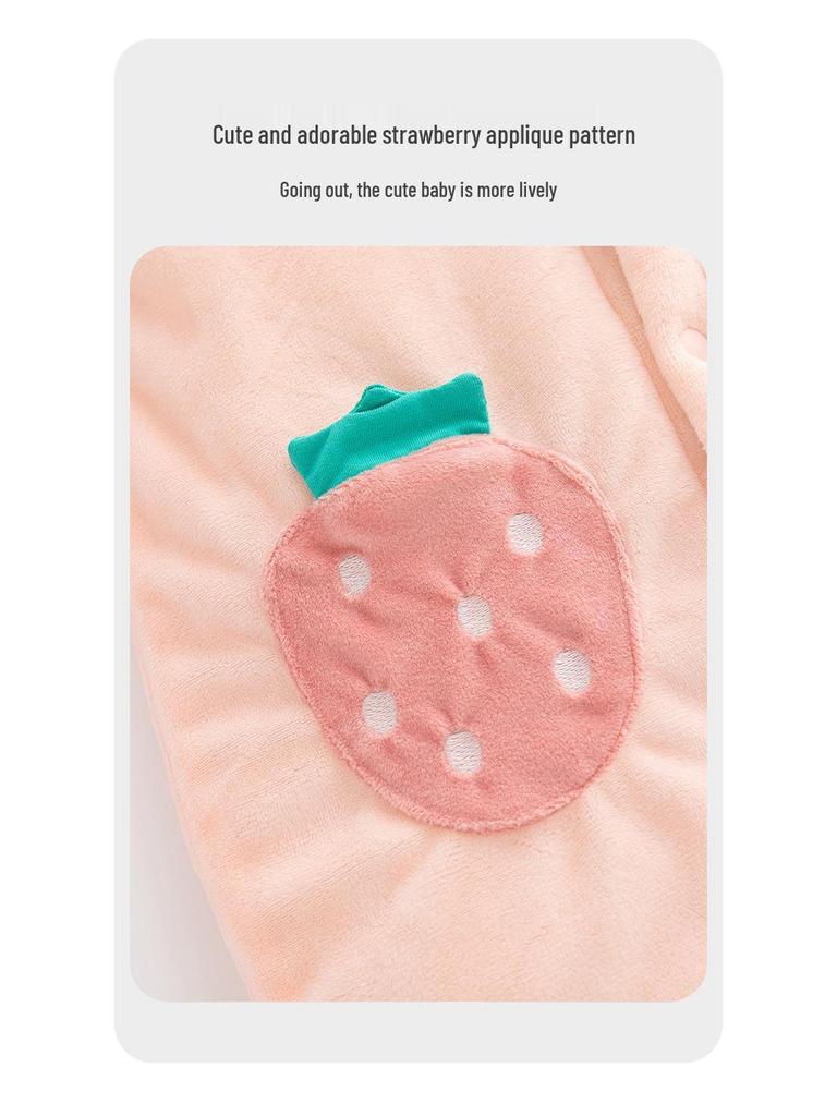 Winter Padded Cotton Jumpsuit for Newborn Girls - Warm, Plus Velvet, Thickened Outerwear