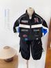 Xianao 2025 Autumn Boys' Stylish Biker Jacket - British Style Baseball Uniform
