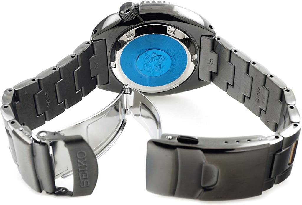 SEIKO PROSPEX Save the Ocean 200m Automatic Black IP Watch with Blue SRPD11K1 "Turtle" Diver's Dial,