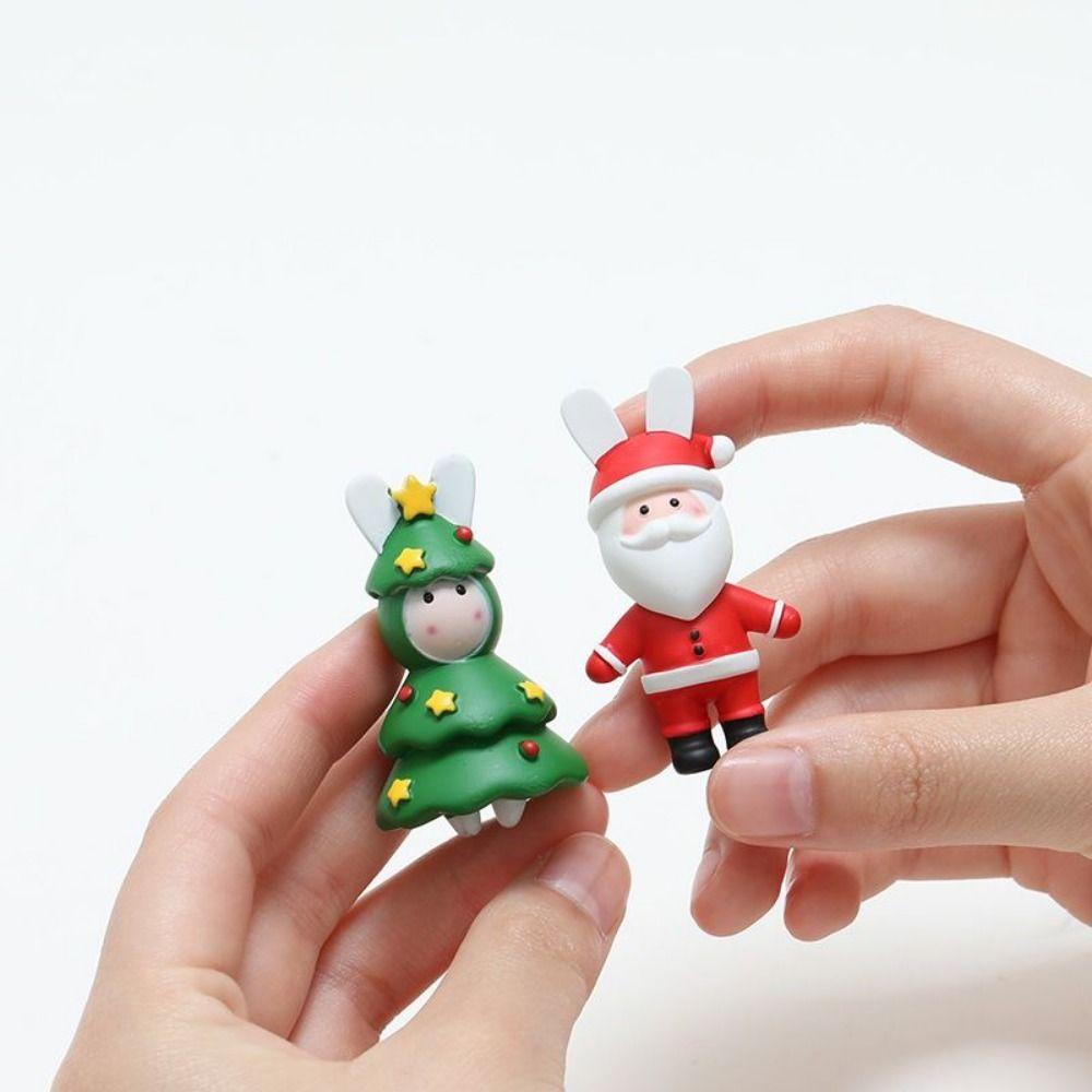 Cartoon Hand-painted Christmas Fridge Stickers Resin Art 3D Snowman Magnetic Stickers Cute Santa Claus Fridge Magnets Bedroom