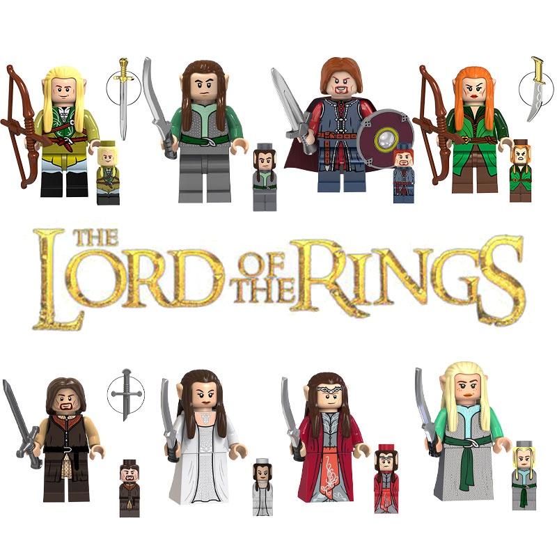 Children's Toy Lord Of The Rings Elf King Building Blocks Abs Plastic Small Particle 4.5 Cm Height
