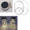 Solar Mason Jar Lights: 30 LED Firefly String, Copper Wire Hanging for American Courtyard