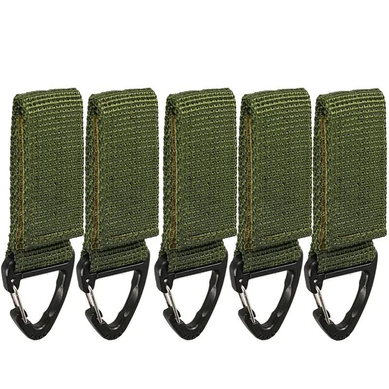 3 PCS Tactical Molle Belt Keeper Webbing Clip Keychain Holders Backpack Carabiners Hook Water Bottle Hanger Key Ring Clasp Clip