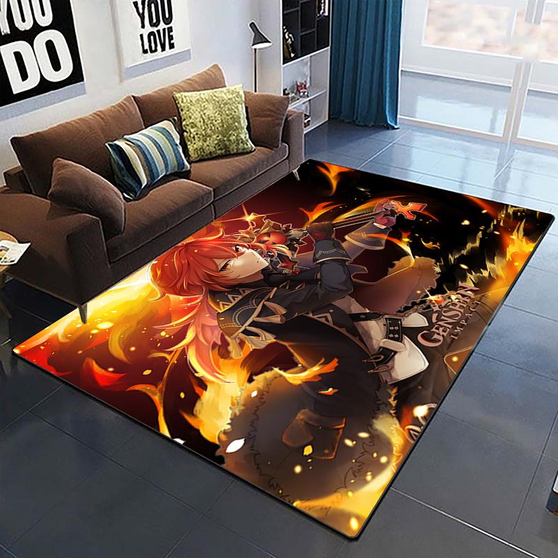 

Genshin Impact индивидуальный ковер для украшения дома, коврики для спальни, коврик для йоги, мягкие ковры для гостиной, мягкая подушка 40cm by 60cm
