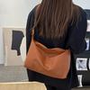 Fashionable Brown Synthetic Leather Tote Bag For Women Perfect For School And Work
