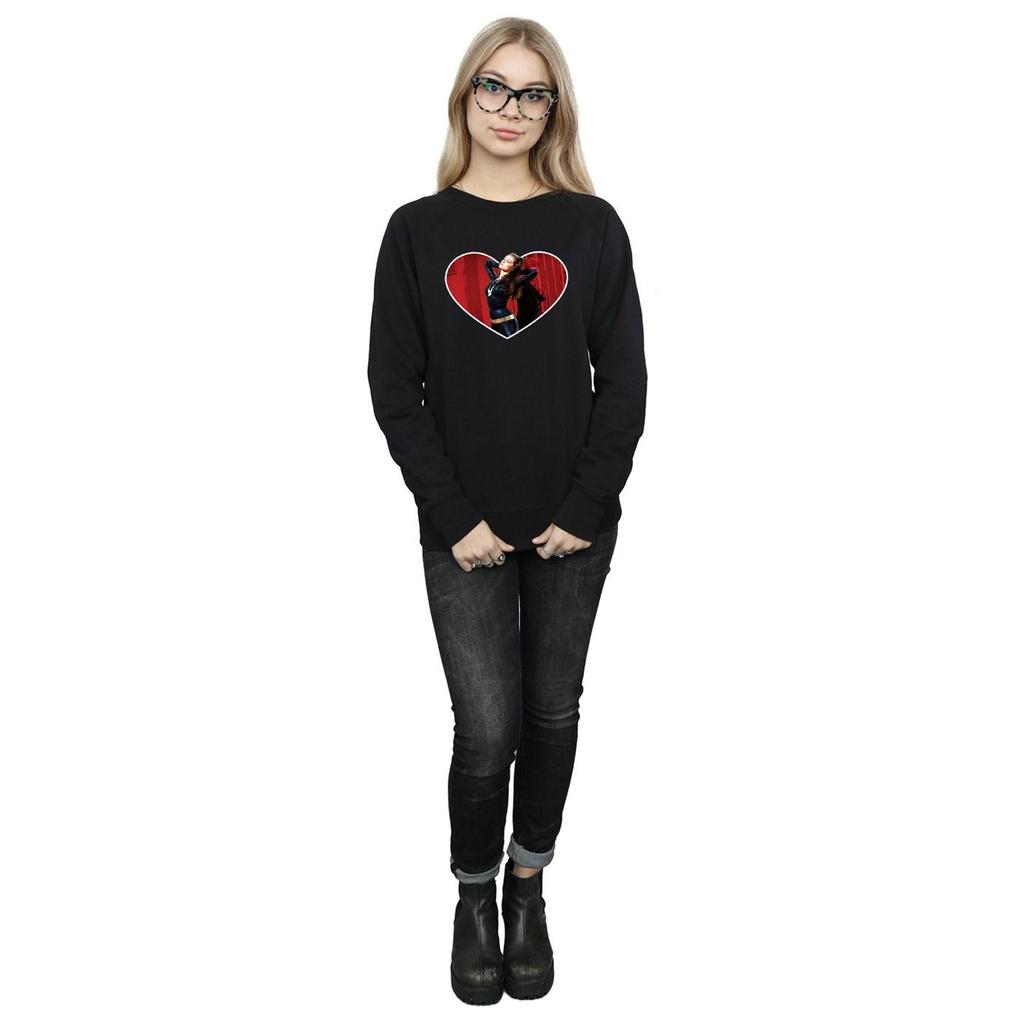 DC Comics Womens/Ladies Batman TV Series Catwoman Heart Sweatshirt