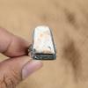 Přírodní Scolecit Drahokam Slib Vintage Prsten Velikost 8 925 Sterlingového Stříbra
