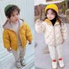 2024 Autumn/Winter Down Cotton Jacket for Toddlers - Boys & Girls Plus Velvet Warm Coat