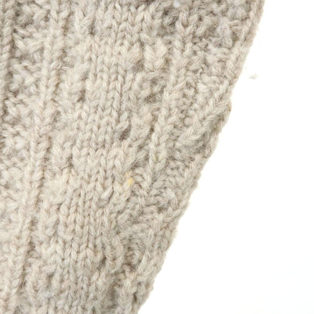 BOSTON TRADERS 90s 100% Wool, Old Long Sleeve Sweater Beige Knit Men's Used