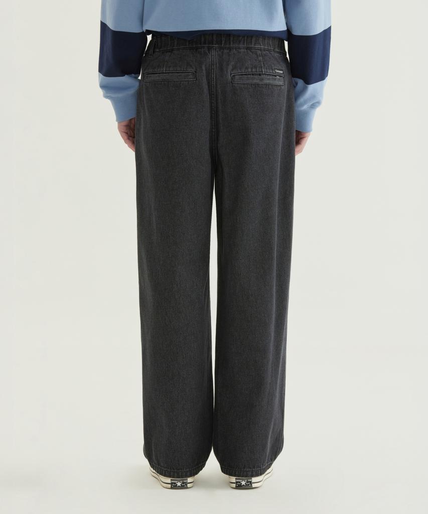 COVERNAT Cordura Semi-Wide Denim Easy Pants Black