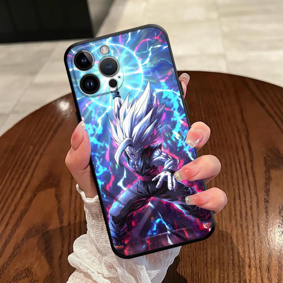 Case for iPhone 13 12 11 17 Pro Max XR 17Air 15 16 14 Plus 7 8 XS Max Black Soft Phone Cover Dragon Ball Son Goku Vegeta Beerus