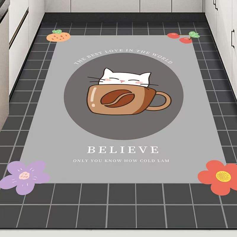 2027 diatomium mud kitchen floor mat non-slip absorbent mat door door soiled foot mat Household washable wipes full carpet