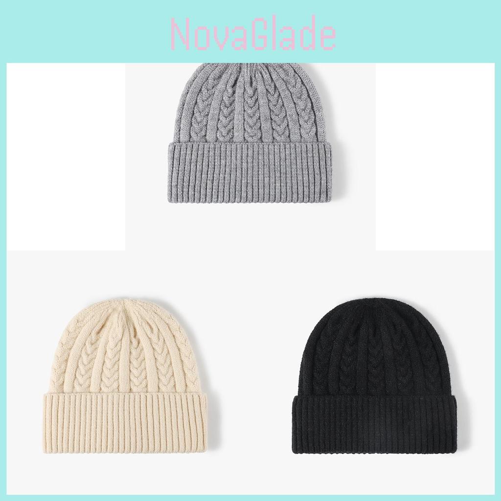 Knit Hat For Men Women Winter Warmth Thick Faux Rabbit Fur Fashion Beanie