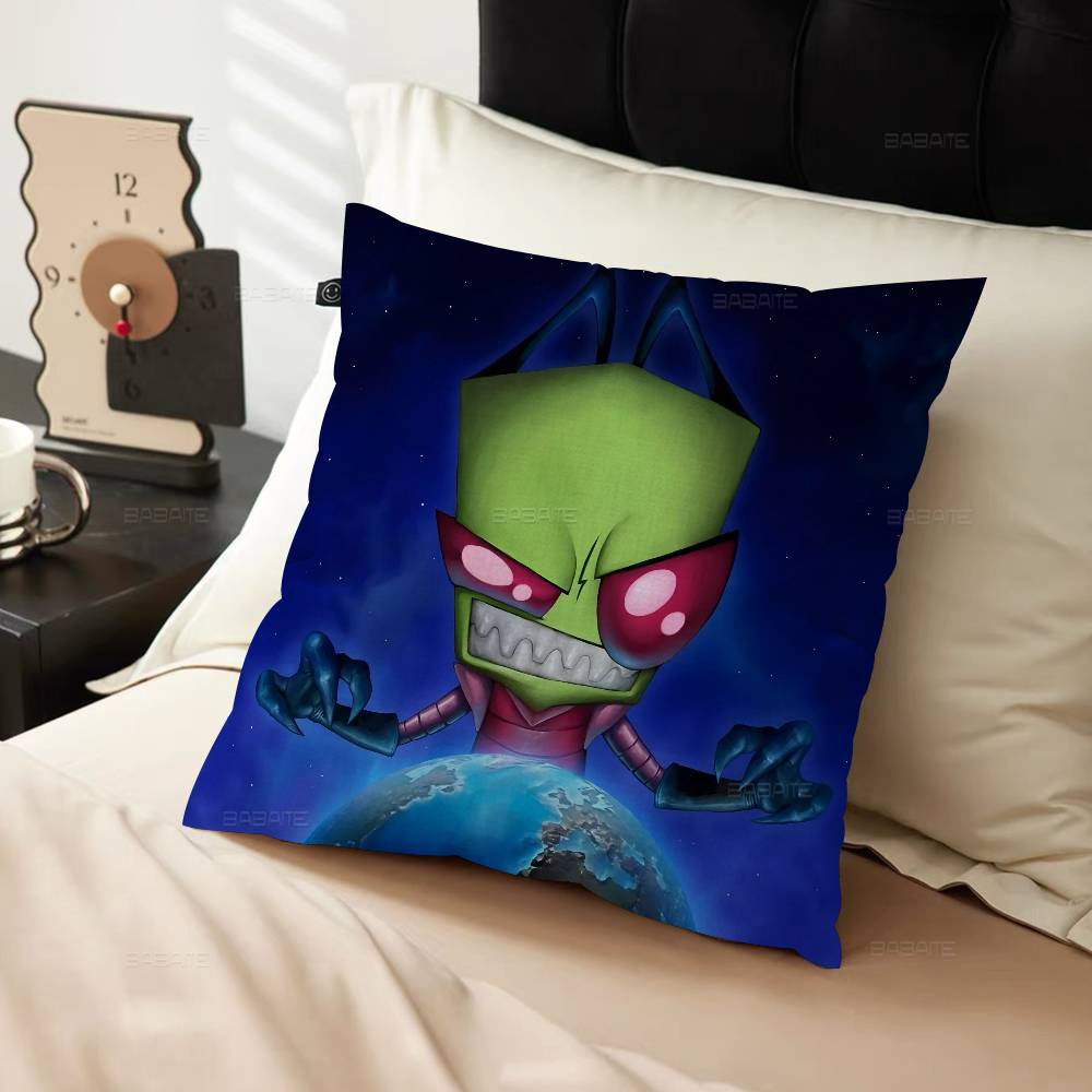 Cartoon I-invader Zim Maple Design Cushion Cover Happy Autumn Harvest Decor Holiday Decorati Pillow Cover