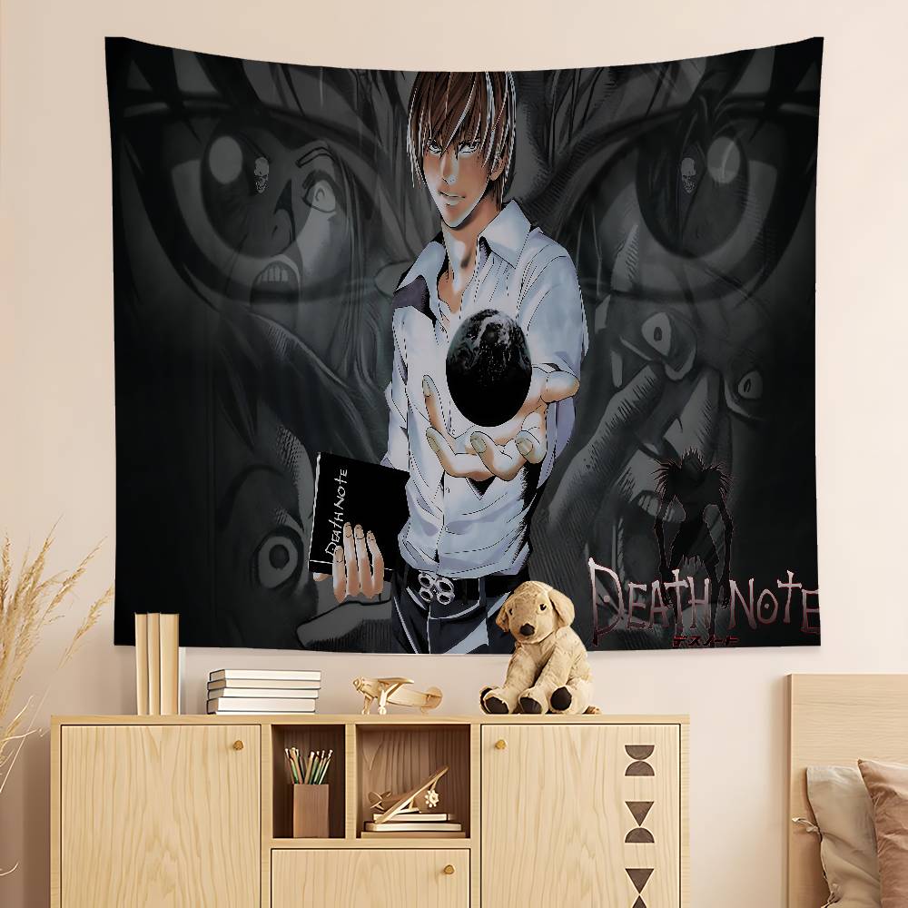 Classic Anime DDeath NNote Colorful Tapestry Wall Hanging Bohemian Wall Tapestries Mandala Wall Hanging Sheets