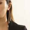 Personalized Fashion Diamond Fringed Chain Ear Hanging, Metal Rhombus Sequined Rivet Ear Bone Clip