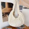 Chic Fresh Daisy Canvas Shoulder Bag For Women Soft And Sweet Cotton Linen Tote Bag
