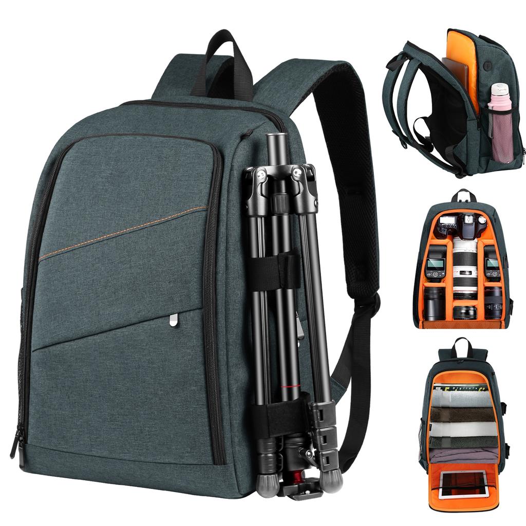 Camera Backpack Travel Camera Bag Large Capacity Camera Case with Laptop Compartment Tripod Holder
