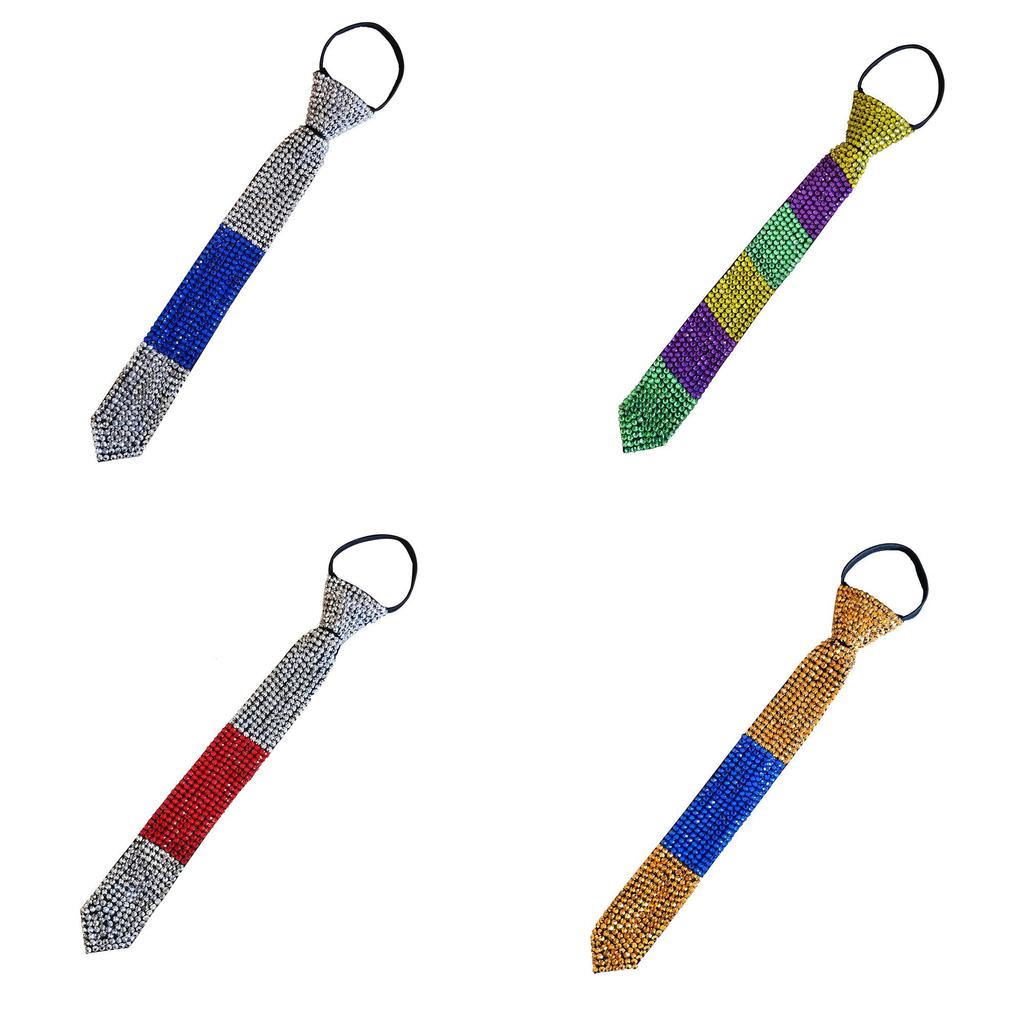 Diy Water Drill Tie Decoration With Rhinestones For Men And Women For Casual Fashion