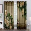 Luxury Oil Painting Gold Vase Colorful Flower Window Curtains Blinds for Living Room Girl Boy Kids Bedroom Decor 2Pieces Office