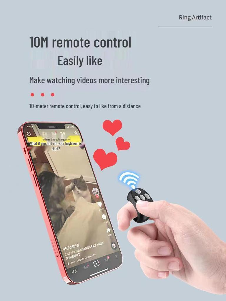 Bluetooth Remote Ring Controller for Mobile Photography