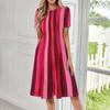 Dresses For Women Summer Casual Button Up V-neck Short Sleeve Wear To Work Dresses