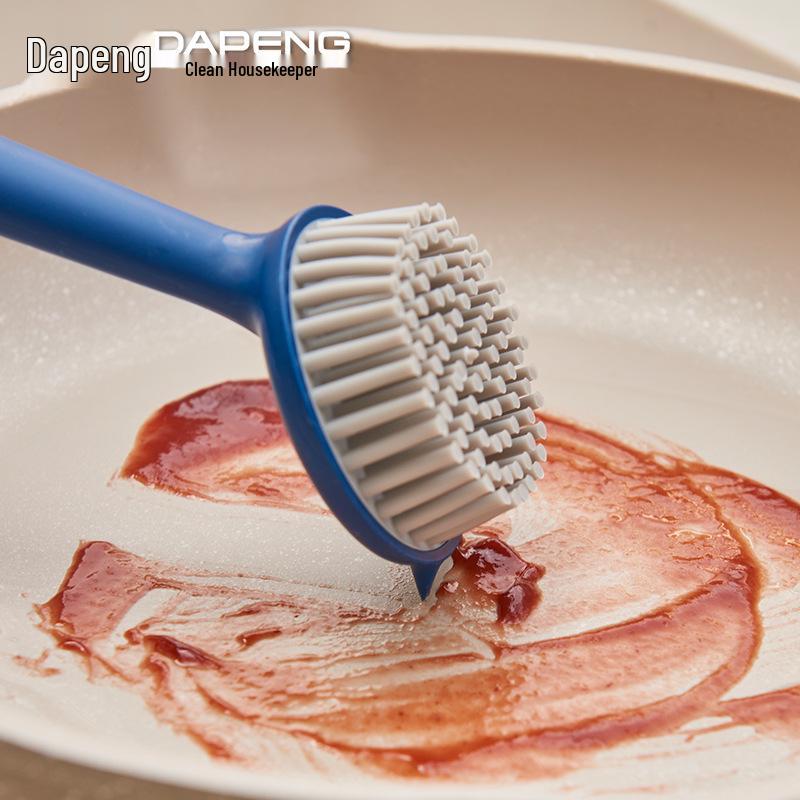Dapeng Long-Handle Non-Scratch Pot Scrubbing Brush - Oil-Repellent Kitchen Cleaning Tool