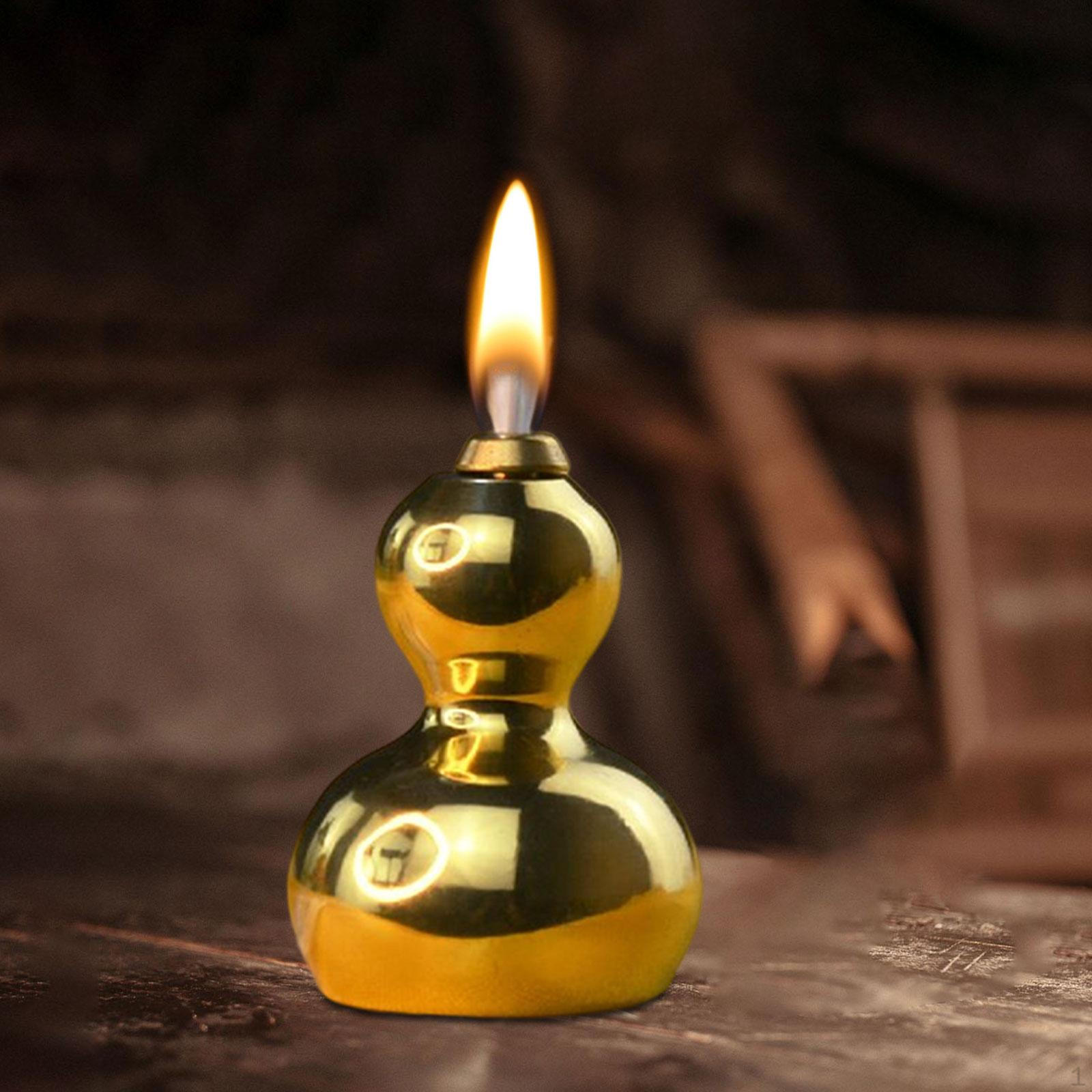 Butter Lamp Wick Holder Large Gourd Alloy Rack Buddha Stand Temple