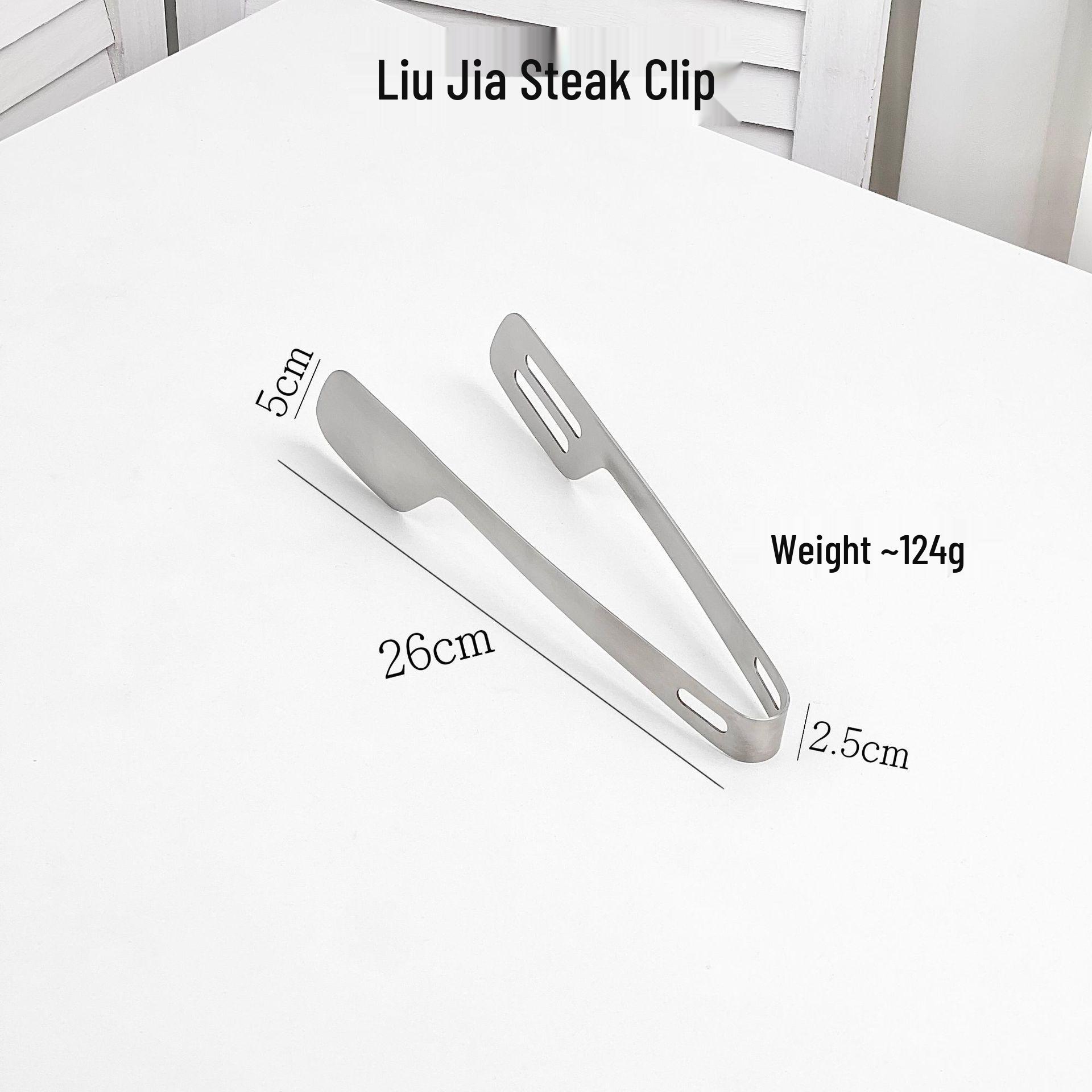 Jia Dian 304 Stainless Steel Anti-Scald Kitchen and BBQ Food Clips for Frying Steak