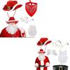 Santa Suit Christmas Santa Clauses Costume for Men Women Adults 4/5Pcs Santa Costume Outfits Funny Santa Beard Gloves