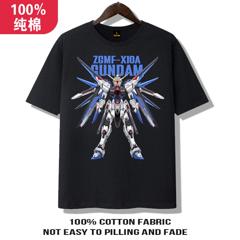 Gundam Clothes Mens 2025 Summer New Cotton Childrens Machine Mecha Mobile Soldier Gundam Shortsleeved Tshirt