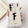 For Vivo Y29 4G V2434 Cover For Vivo Y29 4G Case Simple Fashion Letters A-Z Pattern Design Silicone Shockproof Bumper