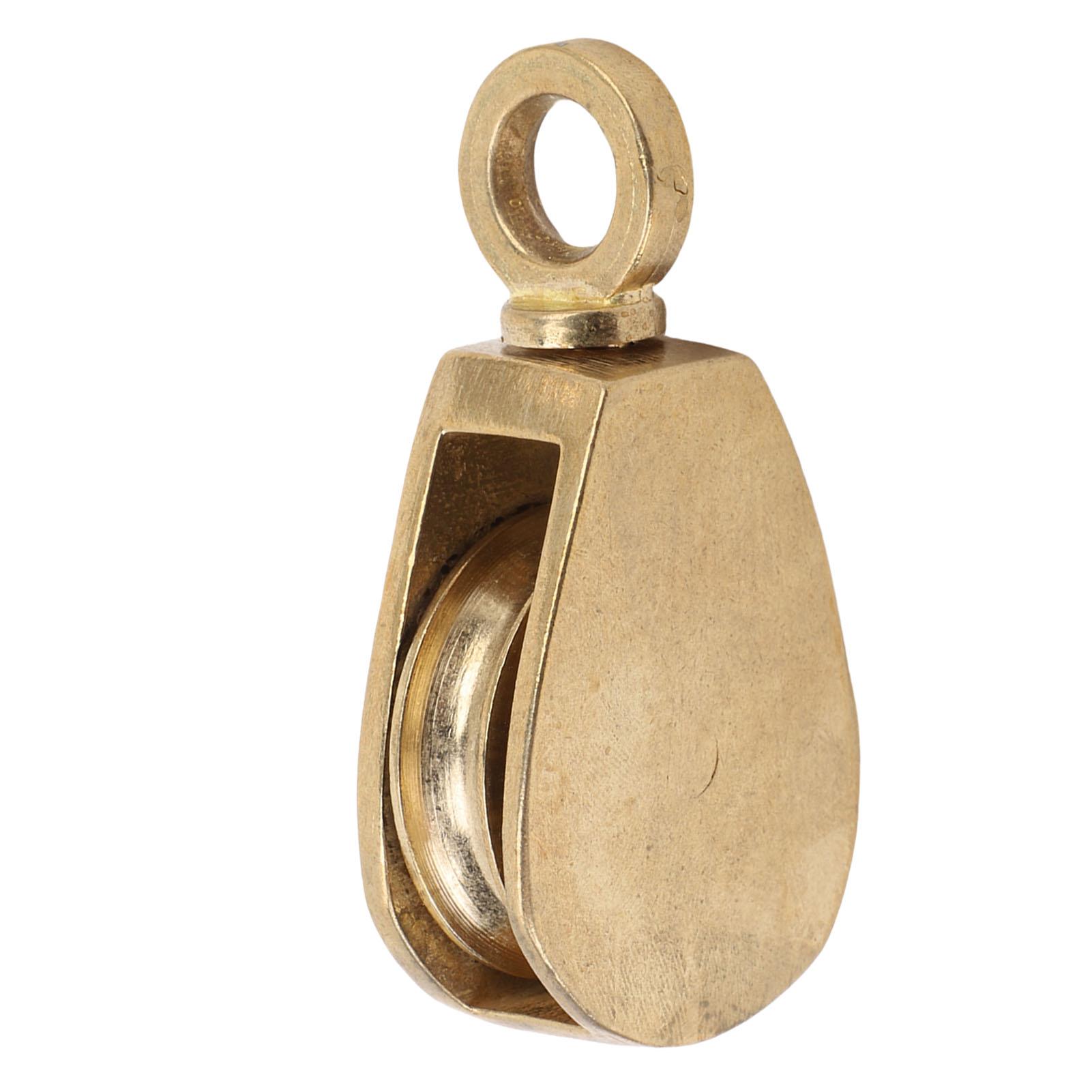 

Flag Rope Pulley MPA371587 38mm 360 degrees Rotable Brass Flag Pole Rope Lifting Pulley for Boat Ship Yacht