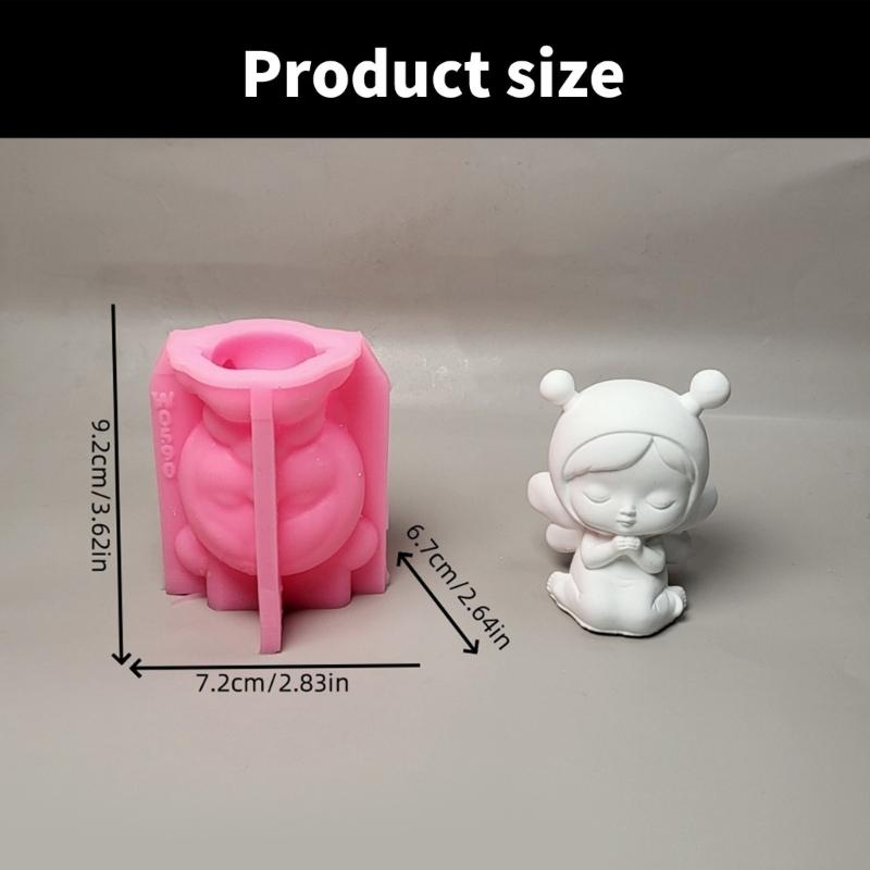 Candy Elf Mould Handmade Silicone Molds Plasters Molds Ornament Molds Castings Molds Lovely Girl Molds Craft Supplies