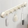 Coat Rack Wall Mounted Rotating Suction Cup Hat Rack With 5 Hooks Towel Hook Hat Organizer For Bathroom Kitchen Bedroom