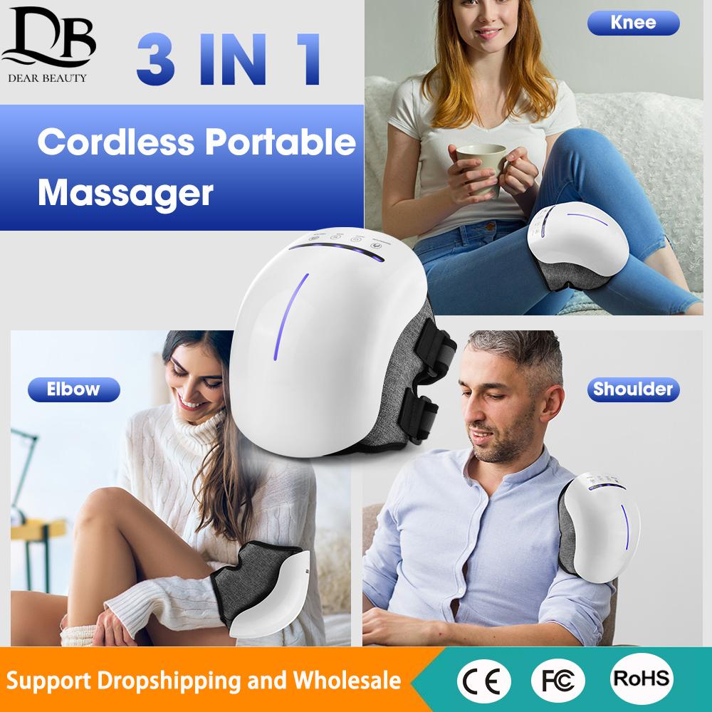 Smart Infrared Knee Massager 3 Level Heating and Vibration Knee Relaxing Massage Machine Red Light Hot Compress Knee Joint Brace