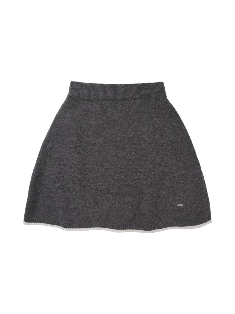 Mellotoli Line Boucle Knit Mini Skirt (2 Colors)